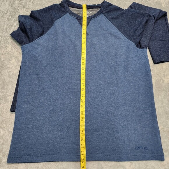 Orvis Men's Two Tone Blue Long Sleeve T-Shirt Adult Size L - Picture 7 of 15
